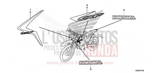 MARQUE (CRF125F/FB E/H/J) CRF125FH de 2017